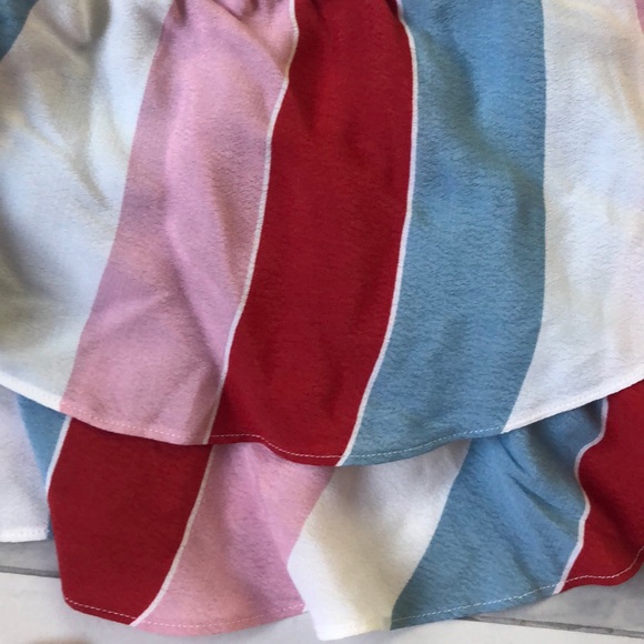 NEW! Striped & Ruffled One-Shouldered Top - Picture 5 of 6